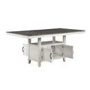  New Classic Furniture Richland D7522 Counter Dining Table - White/Brown IMAGE 4