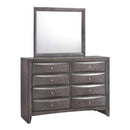  Elements International Emily Grey EG100DRMR Dresser and Mirror Set IMAGE 2