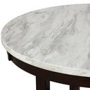  New Classic Furniture Celeste D400-11 47" Round Dining Table - Espresso/Faux Marble IMAGE 2