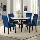  New Classic Furniture Celeste D400-11 47" Round Dining Table - Espresso/Faux Marble IMAGE 8