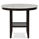  New Classic Furniture Celeste D400-12 40" Round Counter Dining Table - Espresso/Faux Marble IMAGE 1