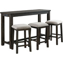  Elements International Stone TST100BTSP 4 pc Counter Height Dinette - Charcoal IMAGE 2