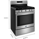  Maytag 30-inch Freestanding Gas Range with Convection Technology MGR7700LZ IMAGE 2