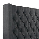  Elements International Morrow UMW090KB King Upholstered Bed - Charcoal IMAGE 4