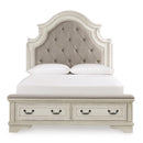  Size_Queen  -- Realyn Upholstered Platform Bed with Storage IMAGE 2