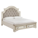  Realyn B743B20 King Upholstered Storage Bed IMAGE 1