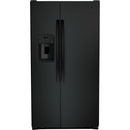  GE 36-inch, 25.3 cu. ft. Side-by-Side Refrigerator with Water and Ice Dispenser GSS25GGPBB IMAGE 1