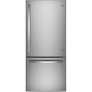  GE 30-inch, 21 cu.ft. Freestanding Bottom Freezer with LED Lighting GBE21DYKFS IMAGE 1