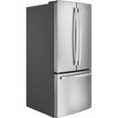  GE 30-inch, 20.8 cu.ft. Freestanding French 3-Door Refrigerator with Interior Ice Maker GNE21FYKFS IMAGE 2