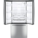  GE 30-inch, 20.8 cu.ft. Freestanding French 3-Door Refrigerator with Interior Ice Maker GNE21FYKFS IMAGE 3