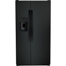  GE 36-inch 25.3 cu.ft. Freestanding Side-by-Side Refrigerator with LED Lighting GSE25GGPBB IMAGE 1