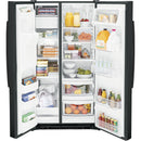  GE 36-inch 25.3 cu.ft. Freestanding Side-by-Side Refrigerator with LED Lighting GSE25GGPBB IMAGE 7