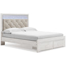  Size_Queen  -- Altyra Upholstered Panel Bed with Storage IMAGE 1
