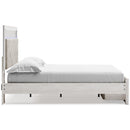  Size_Queen  -- Altyra Upholstered Panel Bed with Storage IMAGE 3
