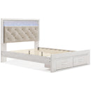  Size_Queen  -- Altyra Upholstered Panel Bed with Storage IMAGE 4