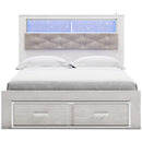  Size_Queen  -- Altyra Upholstered Bookcase Bed with Storage IMAGE 2
