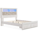  Size_Queen  -- Altyra Upholstered Bookcase Bed with Storage IMAGE 5