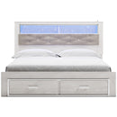  Altyra B2640B30 King Upholstered Bookcase Bed with Storage IMAGE 2