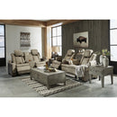  Manufacturer Color_Sand  -- Next Gen DuraPella Power Reclining Leather Look Loveseat with Console IMAGE 14