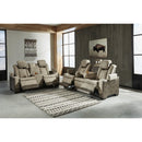  Manufacturer Color_Sand  -- Next Gen DuraPella Power Reclining Leather Look Loveseat with Console IMAGE 15