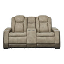  Manufacturer Color_Sand  -- Next Gen DuraPella Power Reclining Leather Look Loveseat with Console IMAGE 2