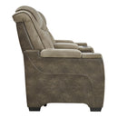  Manufacturer Color_Sand  -- Next Gen DuraPella Power Reclining Leather Look Loveseat with Console IMAGE 3
