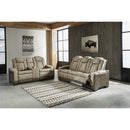  Manufacturer Color_Sand  -- Next Gen DuraPella Power Reclining Leather Look Loveseat with Console IMAGE 6
