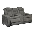  Manufacturer Color_Slate  -- Next-Gen DuraPella 2200418 Power Reclining Loveseat with Console and Adjustable Headrest IMAGE 1