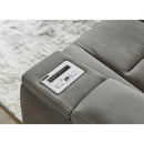  Manufacturer Color_Slate  -- Next-Gen DuraPella 2200418 Power Reclining Loveseat with Console and Adjustable Headrest IMAGE 9