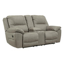  Manufacturer Color_Putty  Motion Type_Reclining  -- Next Gen Gaucho Reclining Leather Look Loveseat with Console IMAGE 1