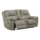  Manufacturer Color_Putty  Motion Type_Reclining  -- Next Gen Gaucho Reclining Leather Look Loveseat with Console IMAGE 2