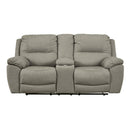  Manufacturer Color_Putty  Motion Type_Reclining  -- Next Gen Gaucho Reclining Leather Look Loveseat with Console IMAGE 3