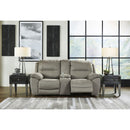  Manufacturer Color_Putty  Motion Type_Reclining  -- Next Gen Gaucho Reclining Leather Look Loveseat with Console IMAGE 5