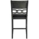  Elements International Amherst Counter Side Chair W/PU Cushion Grey Finish IMAGE 4