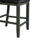  Elements International Amherst Counter Side Chair W/PU Cushion Grey Finish IMAGE 8
