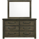  Elements International Maverick Dresser & Mirror Grey IMAGE 2