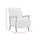 Elements International Enzo Accent Chair Sheep Skin White IMAGE 4