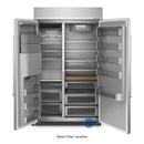  KitchenAid 48-inch, 29.4 cu. ft. Built-in Side-by-Side Refrigerator with External Water and Ice Dispensing System KBSD708MSS IMAGE 6