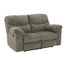  Manufacturer Color_Putty  -- Alphons Reclining Fabric Loveseat IMAGE 1
