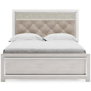  Size_Queen  -- Altyra Upholstered Panel Bed IMAGE 2