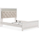  Size_Queen  -- Altyra Upholstered Panel Bed IMAGE 4