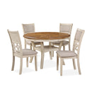  New Classic Furniture Mitchell D1763-50S-BSQ 5 pc Dinette - Two Tone Bisque/Brown IMAGE 1