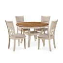  New Classic Furniture Mitchell D1763-50S-BSQ 5 pc Dinette - Two Tone Bisque/Brown IMAGE 2