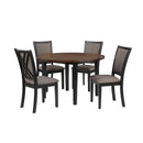  New Classic Furniture Potomac D4832B-48S-RND 5 pc Counter Height Dinette - Brown/Black IMAGE 1