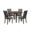  New Classic Furniture Potomac D4832B-48S-RND 5 pc Counter Height Dinette - Brown/Black IMAGE 2