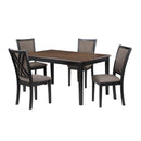  New Classic Furniture Potomac D4832B-60S-REC 5 pc Counter Height Dinette - Brown/Black IMAGE 1