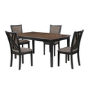  New Classic Furniture Potomac D4832B-60S-REC 5 pc Counter Height Dinette - Brown/Black IMAGE 2