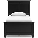  Size_Twin  -- Lanolee Panel Bed IMAGE 2