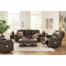  Manufacturer Color_Dark Brown  -- Leesworth Reclining Leather Match Loveseat IMAGE 12