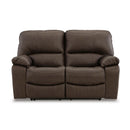  Manufacturer Color_Dark Brown  -- Leesworth Reclining Leather Match Loveseat IMAGE 3